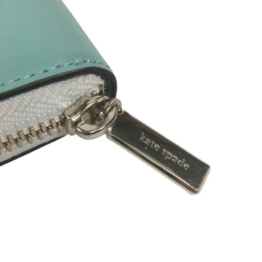 Kate Spade Staci Colorblock Saffiano Large Continental Wallet Clutch Mint Green